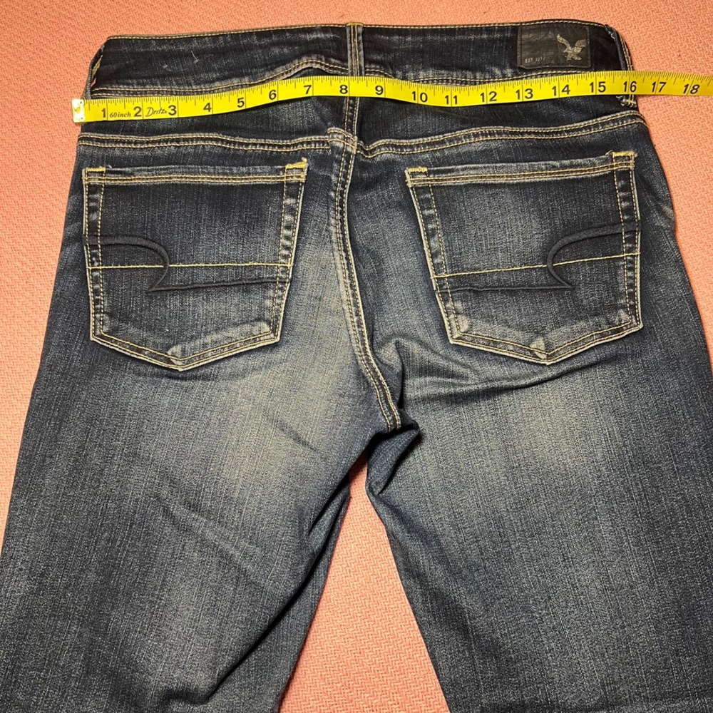 American Eagle Kick Boot Super Stretch Dark Wash Jeans Womens Size 8 Regular - Picture 8 of 8
